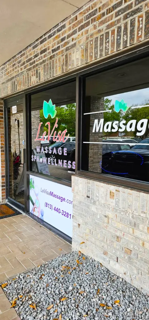 LeVisa Massage Spa & Wellness storefront on W Waters Ave in Tampa